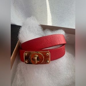 Coach leather wrap bracelet